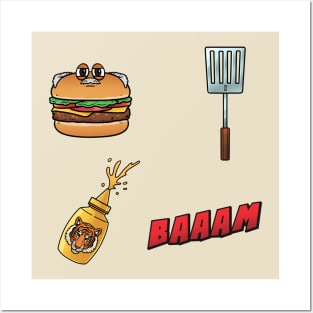 Funny Grilling | Mustard Tiger Posters and Art